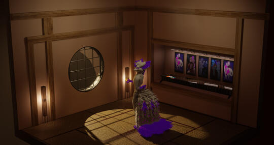 First project, room and design of the avatar by me, model of the avatar by Sylver on Discord